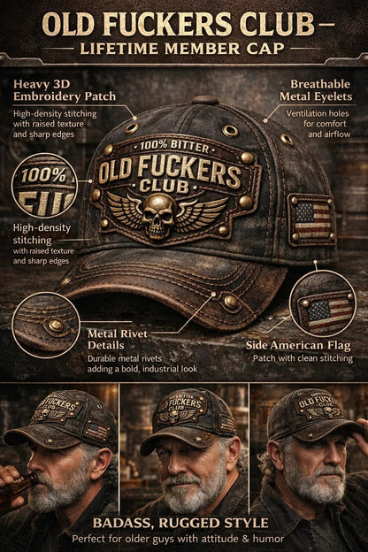 🔥Last Day 50% OFF - Old F*ckers Club Vintage Baseball Cap