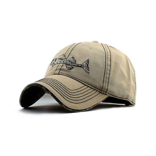 Reel Style 100% Cotton Fishbone Cap
