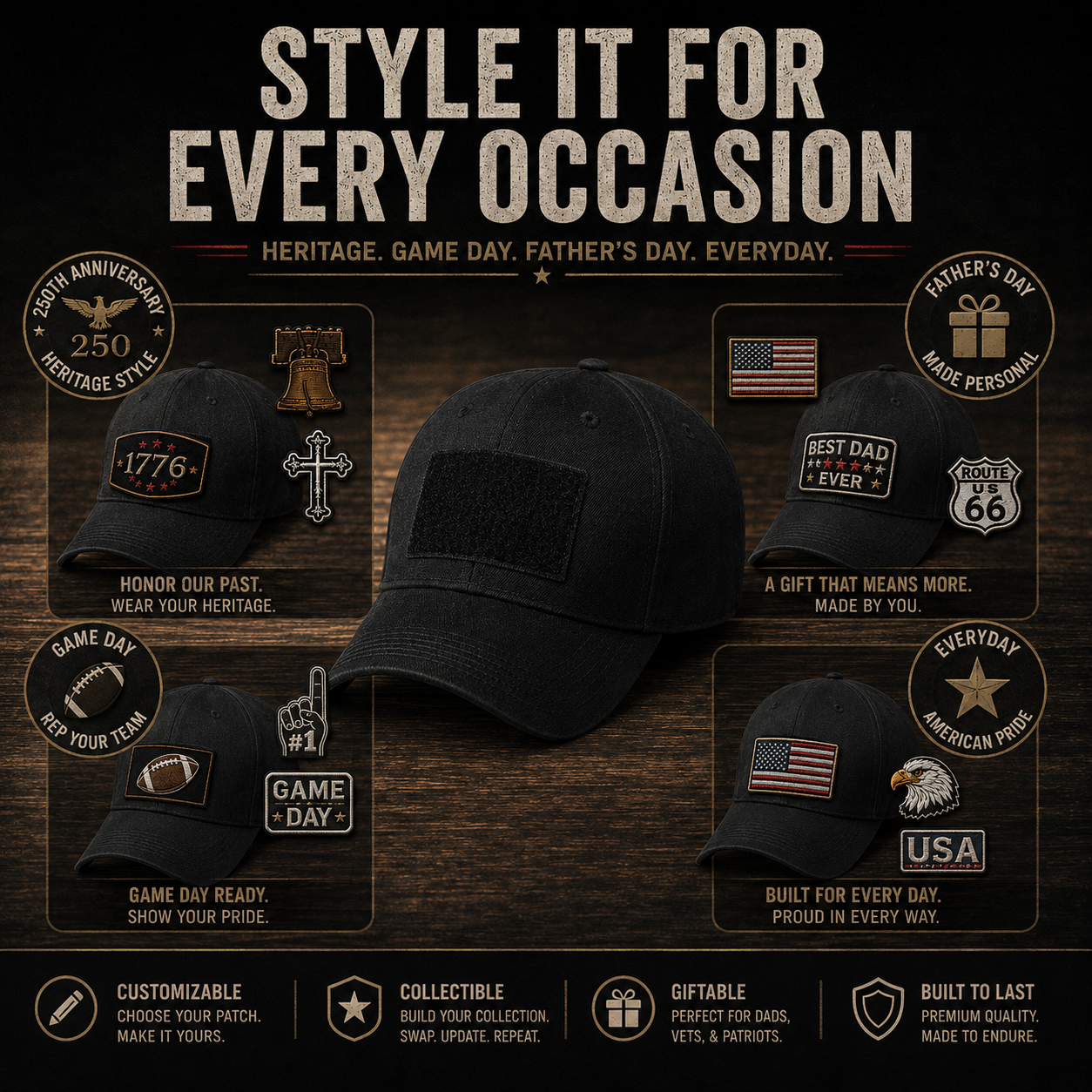 One Cap Endless Stories—Build Your Own Look — Patch by Patch
